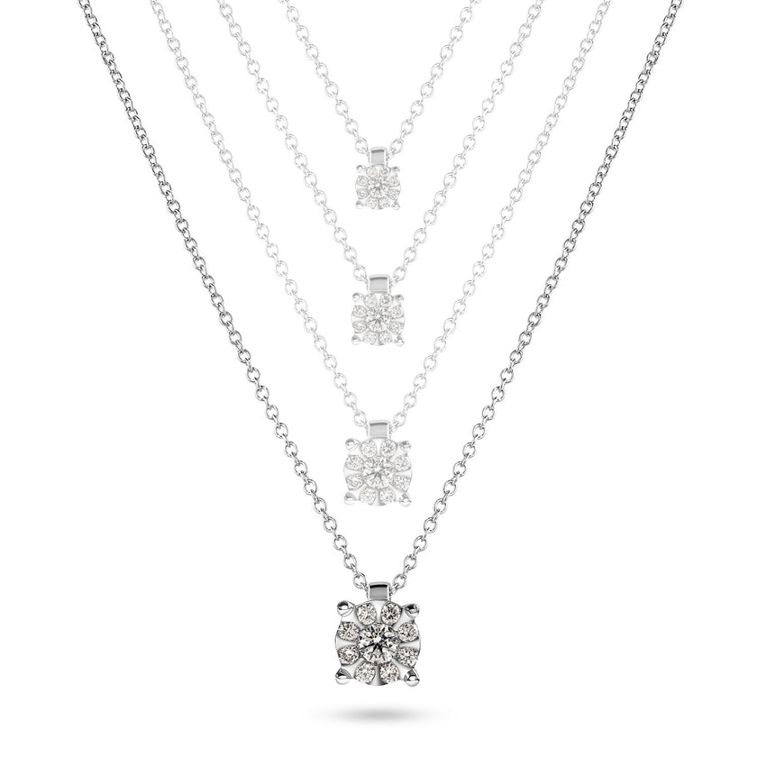 NECKLACE WHITE GOLD 750 & PRECIOUS STONES - 100509