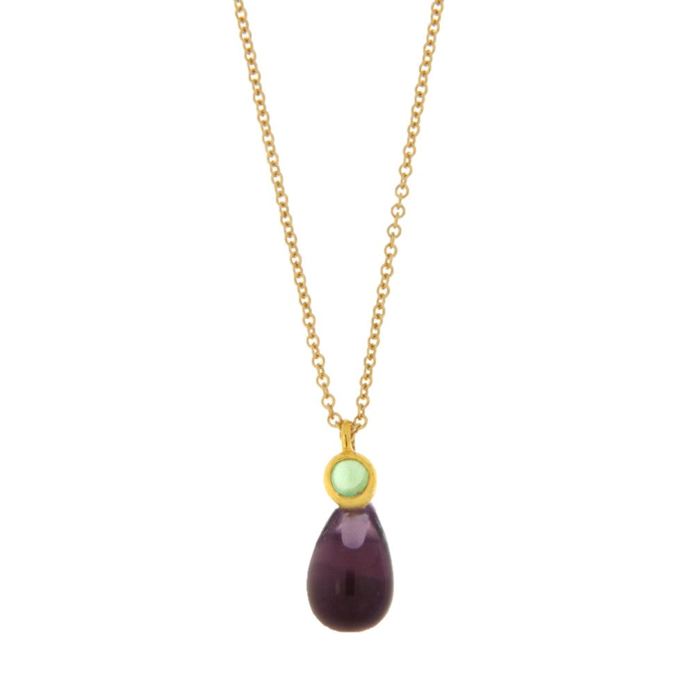 NECKLACE GOLD 585 & SEMIPRECIOUS STONES - 100546