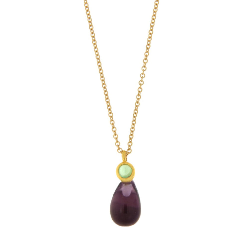 NECKLACE GOLD 585 & SEMIPRECIOUS STONES - 100546