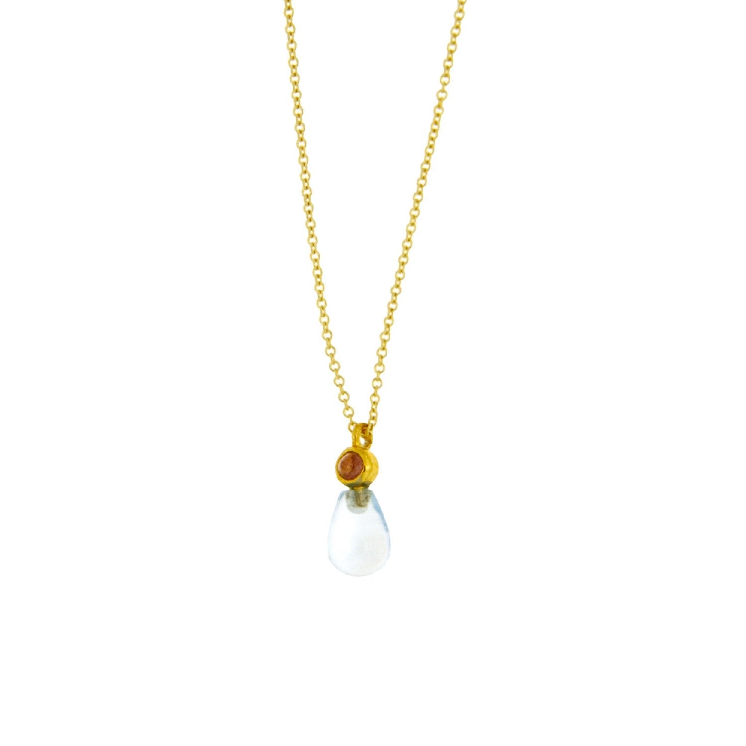 NECKLACE GOLD 585 & SEMIPRECIOUS STONES - 100547