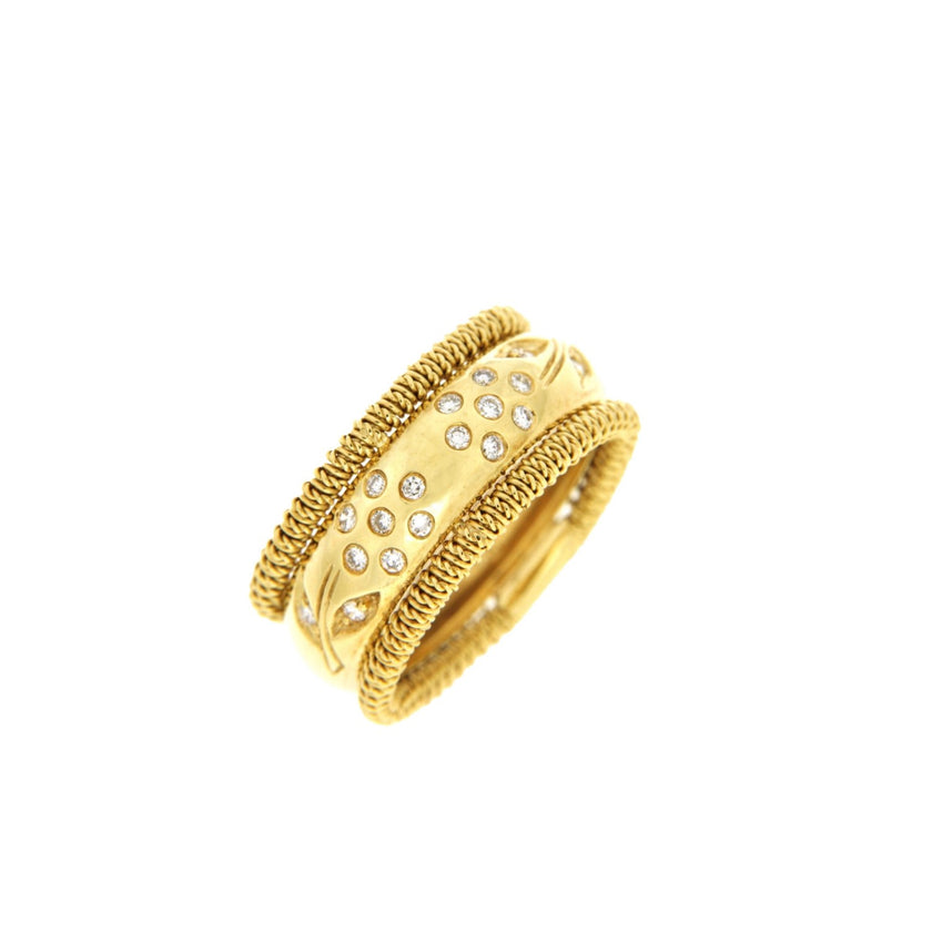 RING GOLD 750 & PRECIOUS STONES - 11402