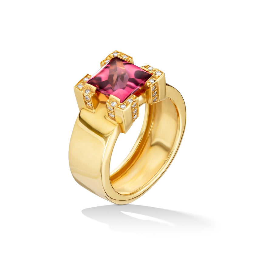 RING GOLD 750 & PRECIOUS STONES - 11695