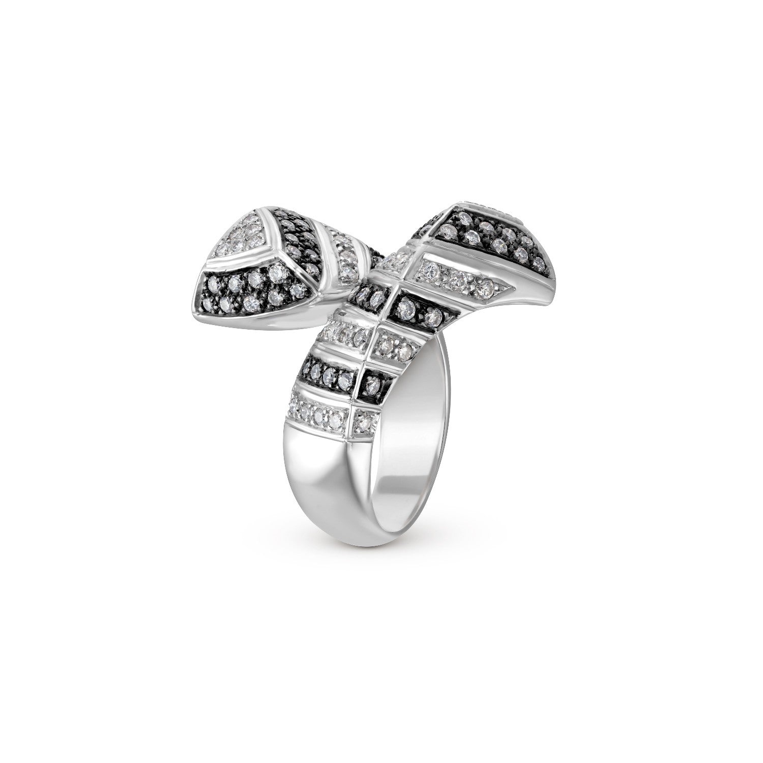 RING WHITE GOLD 750 & PRECIOUS STONES - 11722