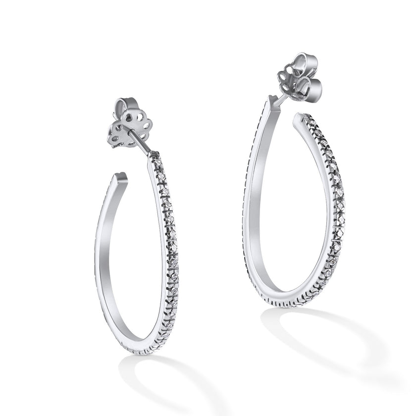 EARRINGS WHITE GOLD 750 & PRECIOUS STONES - 11747