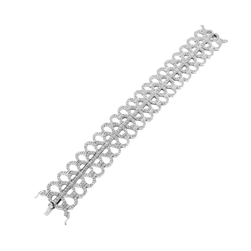 BRACELET WHITE GOLD 750 & PRECIOUS STONES - 13913
