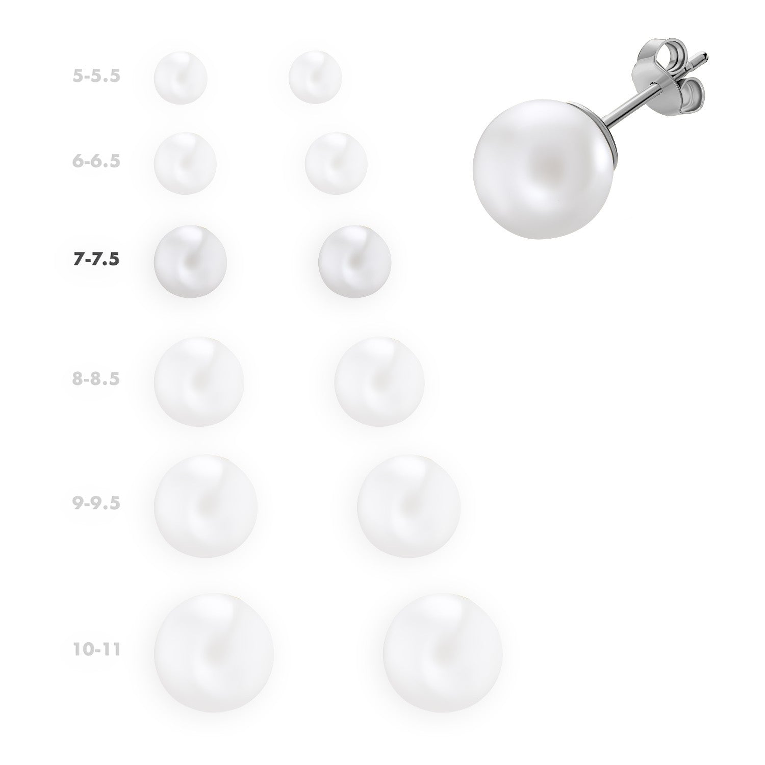 EARRINGS WHITE GOLD 750 & PEARLS - 16194