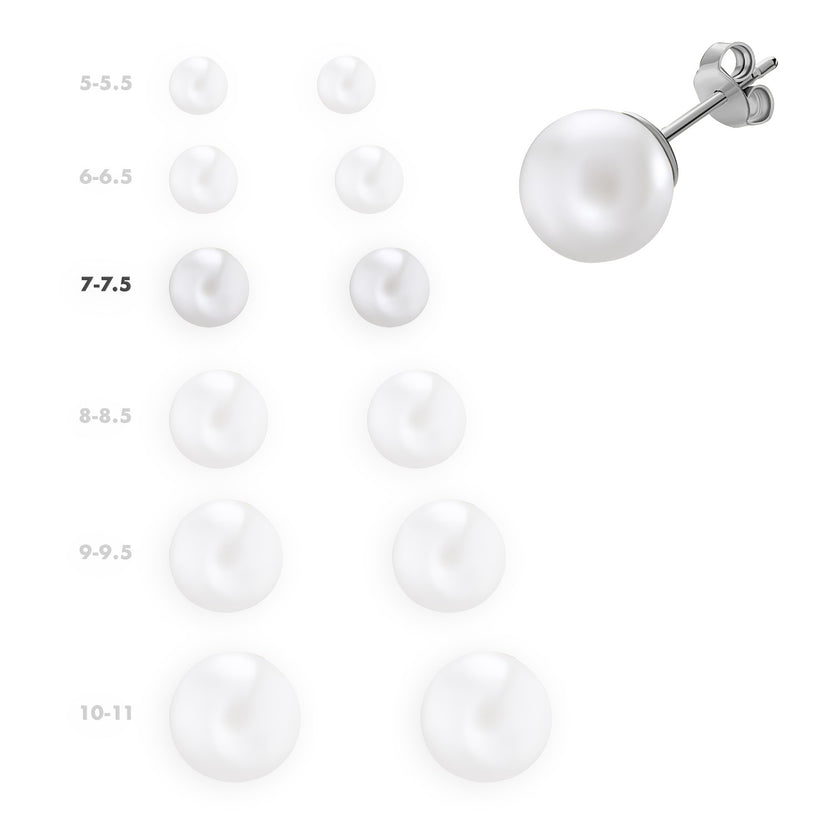EARRINGS WHITE GOLD 750 & PEARLS - 16194