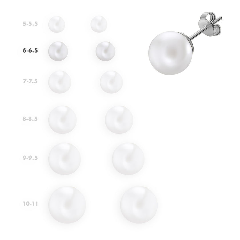 EARRINGS WHITE GOLD 750 & PEARLS - 16196