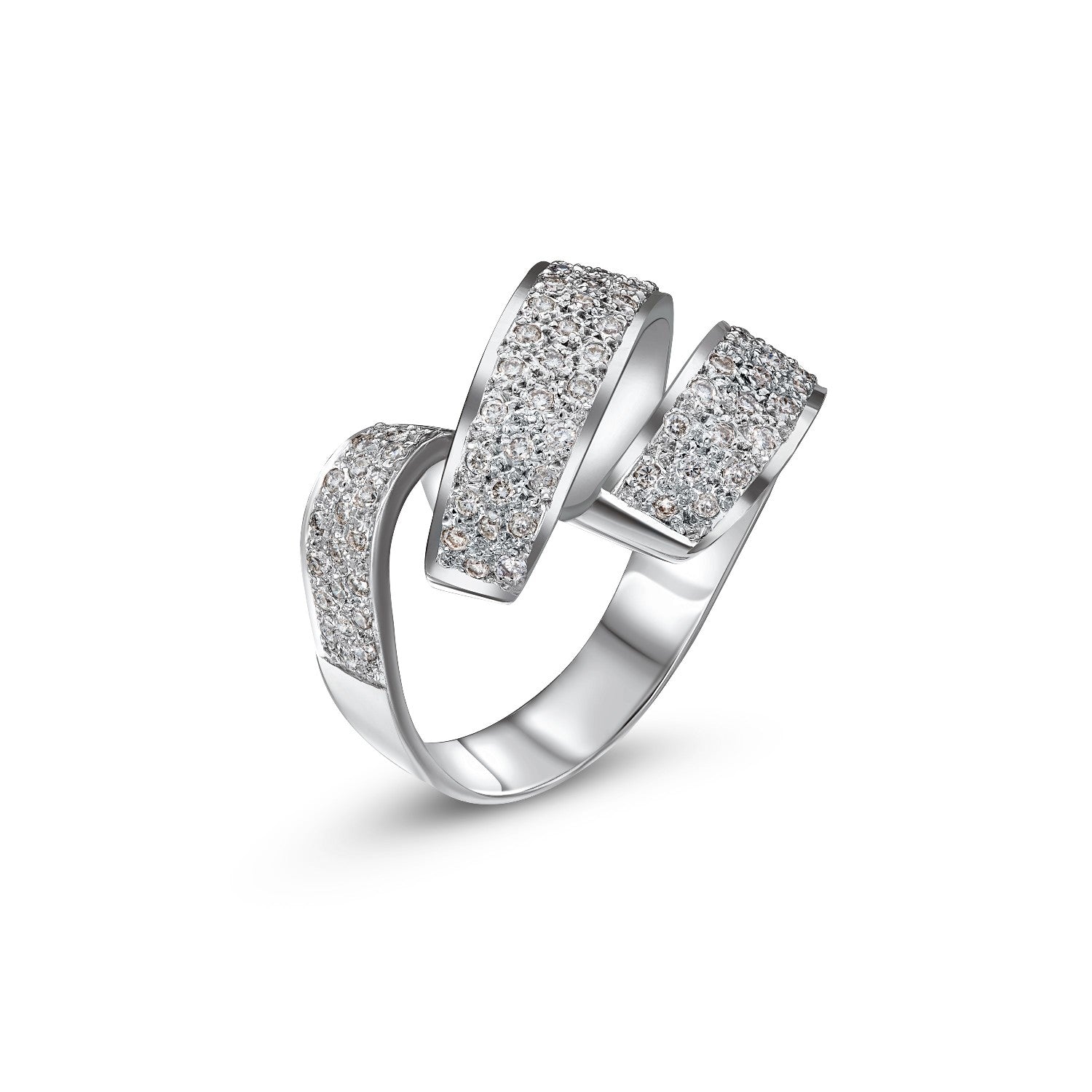 RING WHITE GOLD 750 & PRECIOUS STONES - 18734