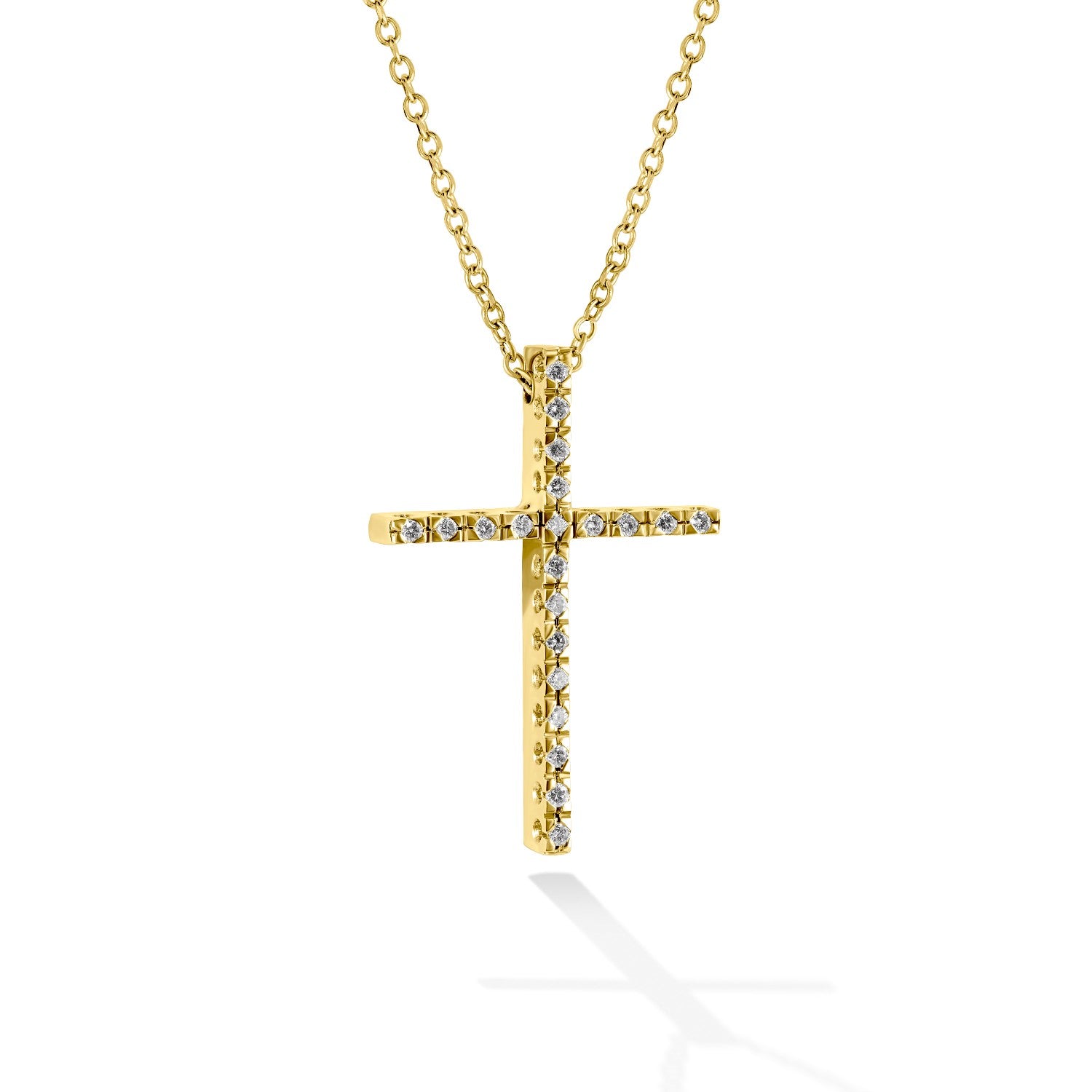 CROSS GOLD 750 & PRECIOUS STONES WITH CHAIN - 22038