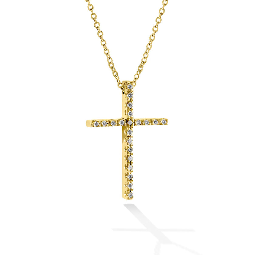 CROSS GOLD 750 & PRECIOUS STONES WITH CHAIN - 22038
