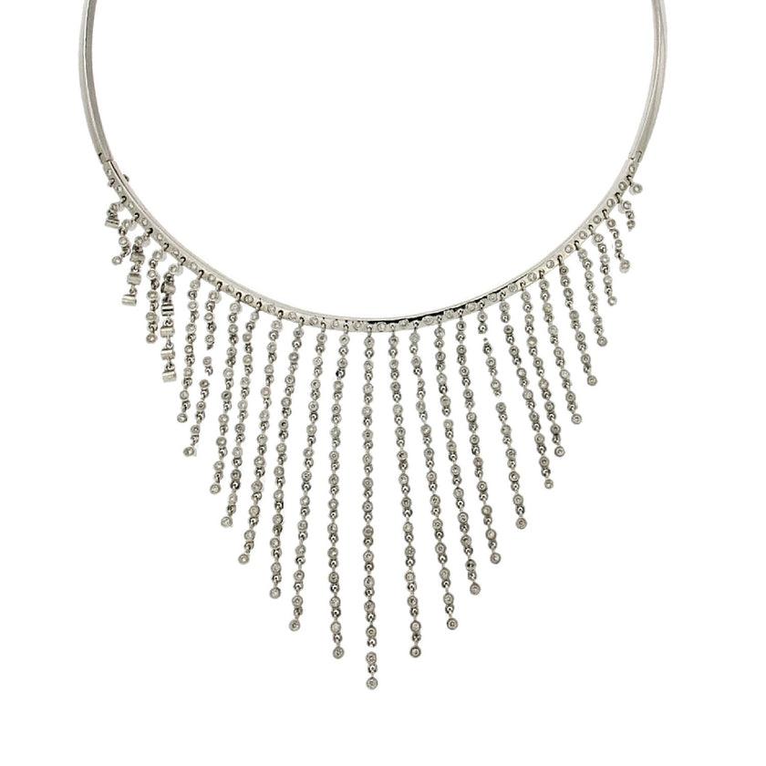 NECKLACE WHITE GOLD 750 & PRECIOUS STONES - 23207