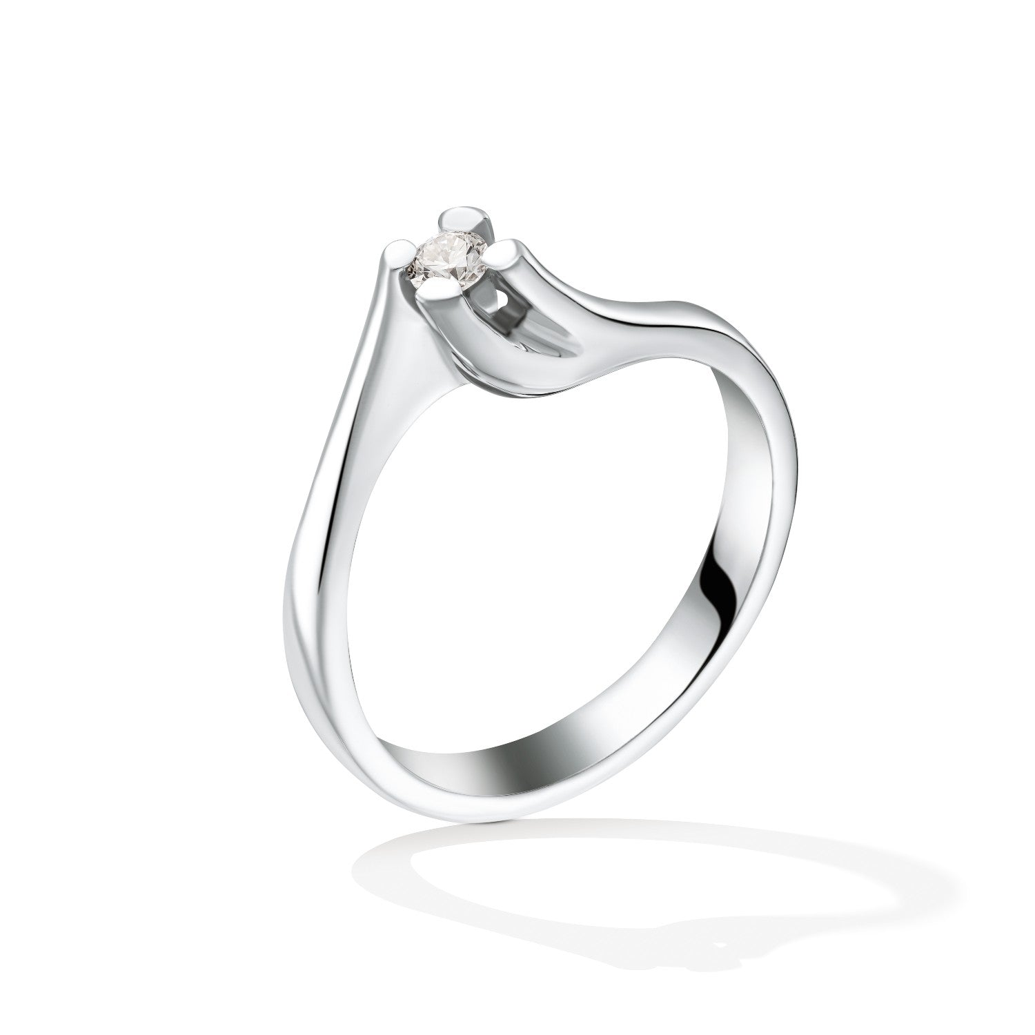 RING WHITE GOLD 750 & PRECIOUS STONES - 26458