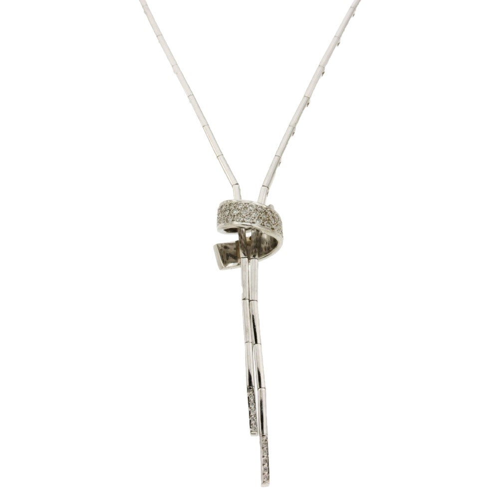 NECKLACE WHITE GOLD 750 & PRECIOUS STONES - 28378