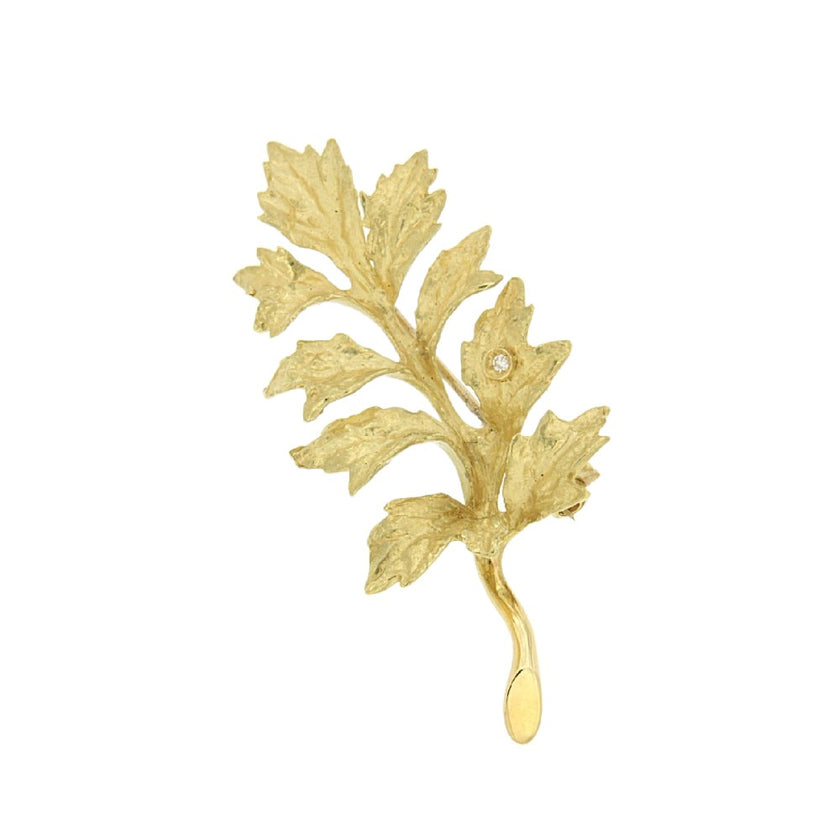 BROOCH GOLD 750 & PRECIOUS STONES - 28961