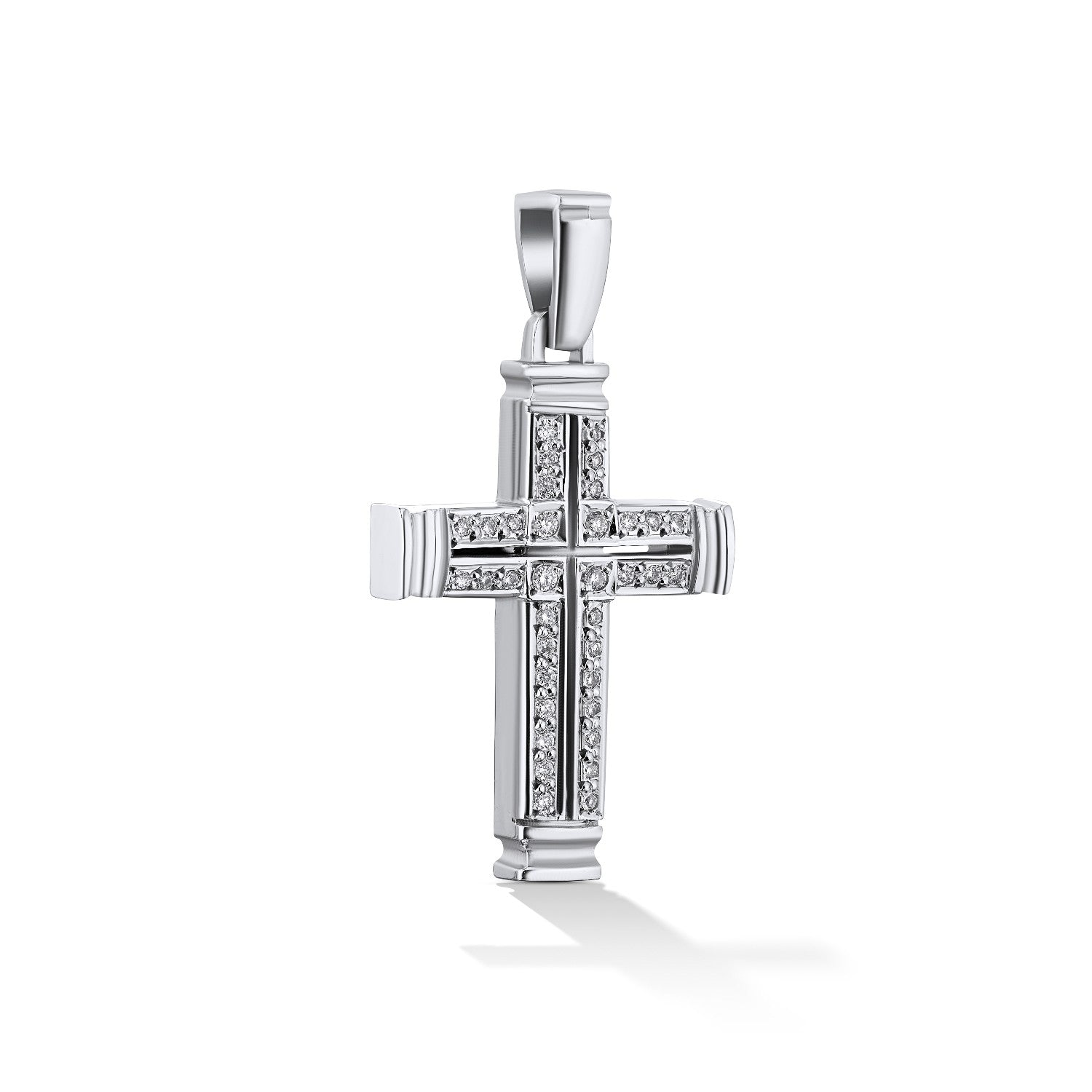 CROSS WHITE GOLD 750 & PRECIOUS STONES - 34970
