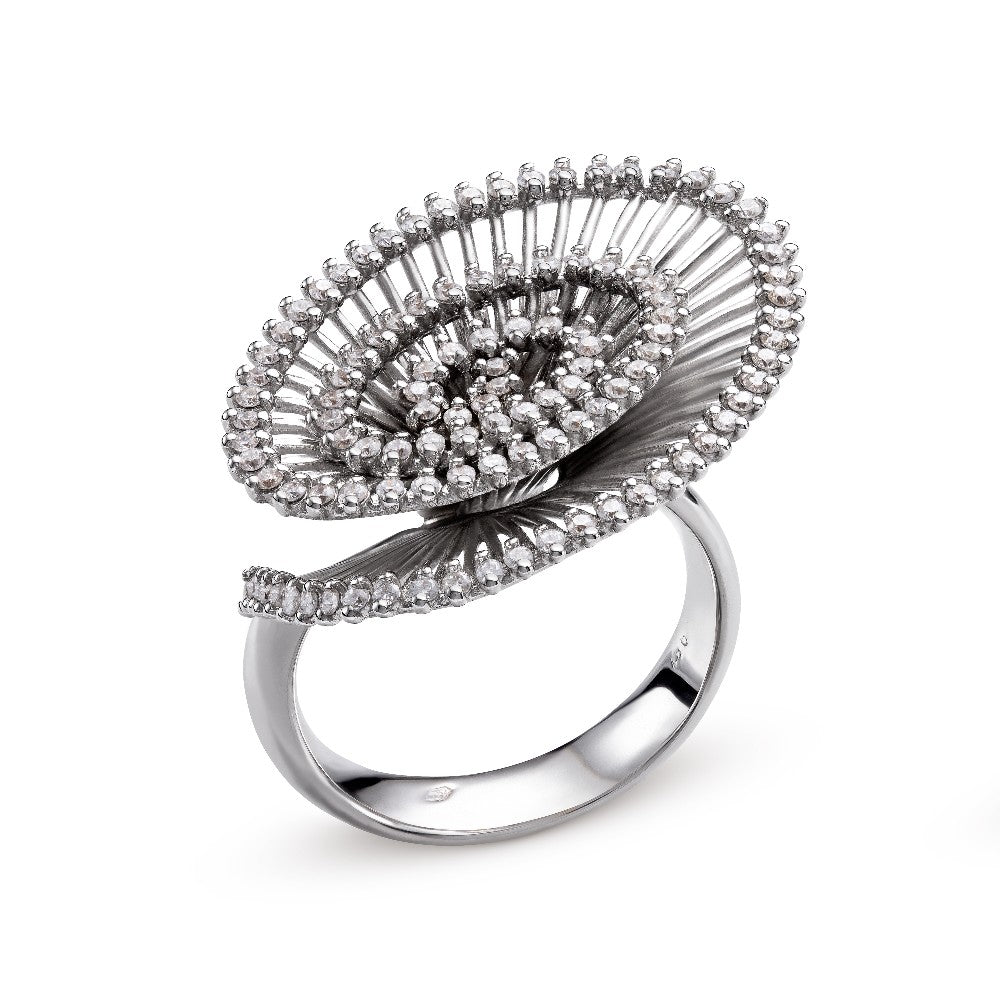 RING WHITE GOLD 750 & PRECIOUS STONES - 37563