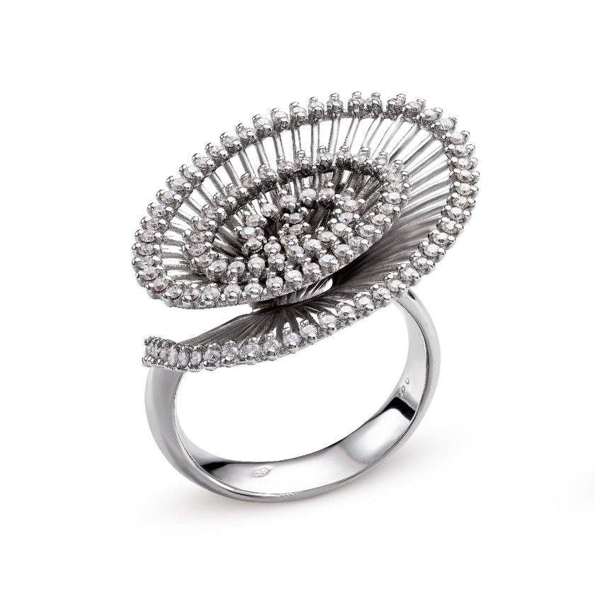 RING WHITE GOLD 750 & PRECIOUS STONES - 37563