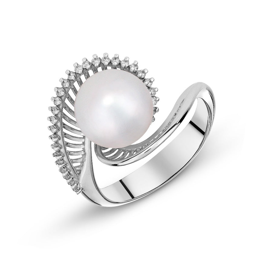 RING WHITE GOLD 750 & PEARL - 37587