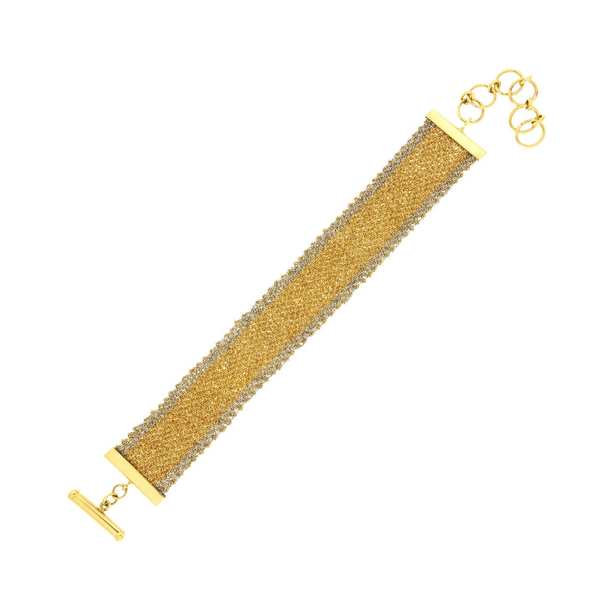 BRACELET YELLOW & WHITE GOLD 750 - 37843
