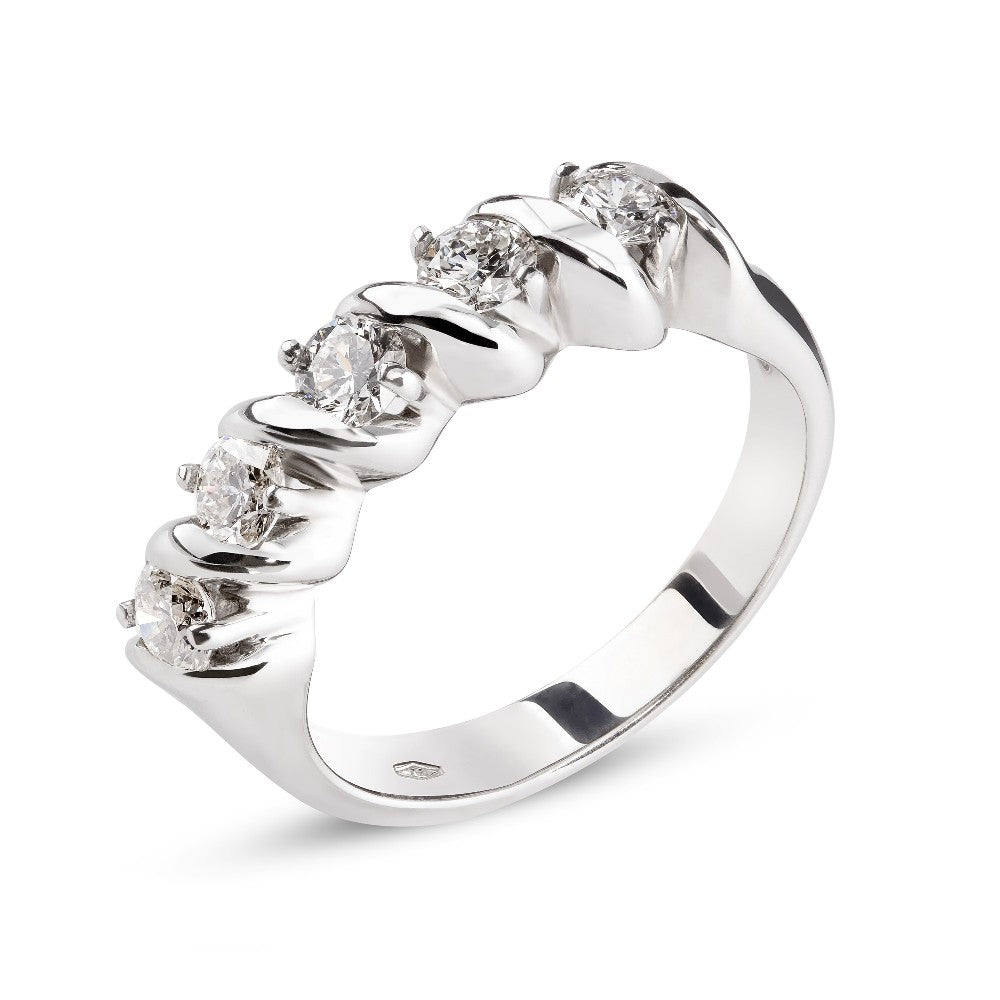 RING WHITE GOLD 750 & PRECIOUS STONES - 38368