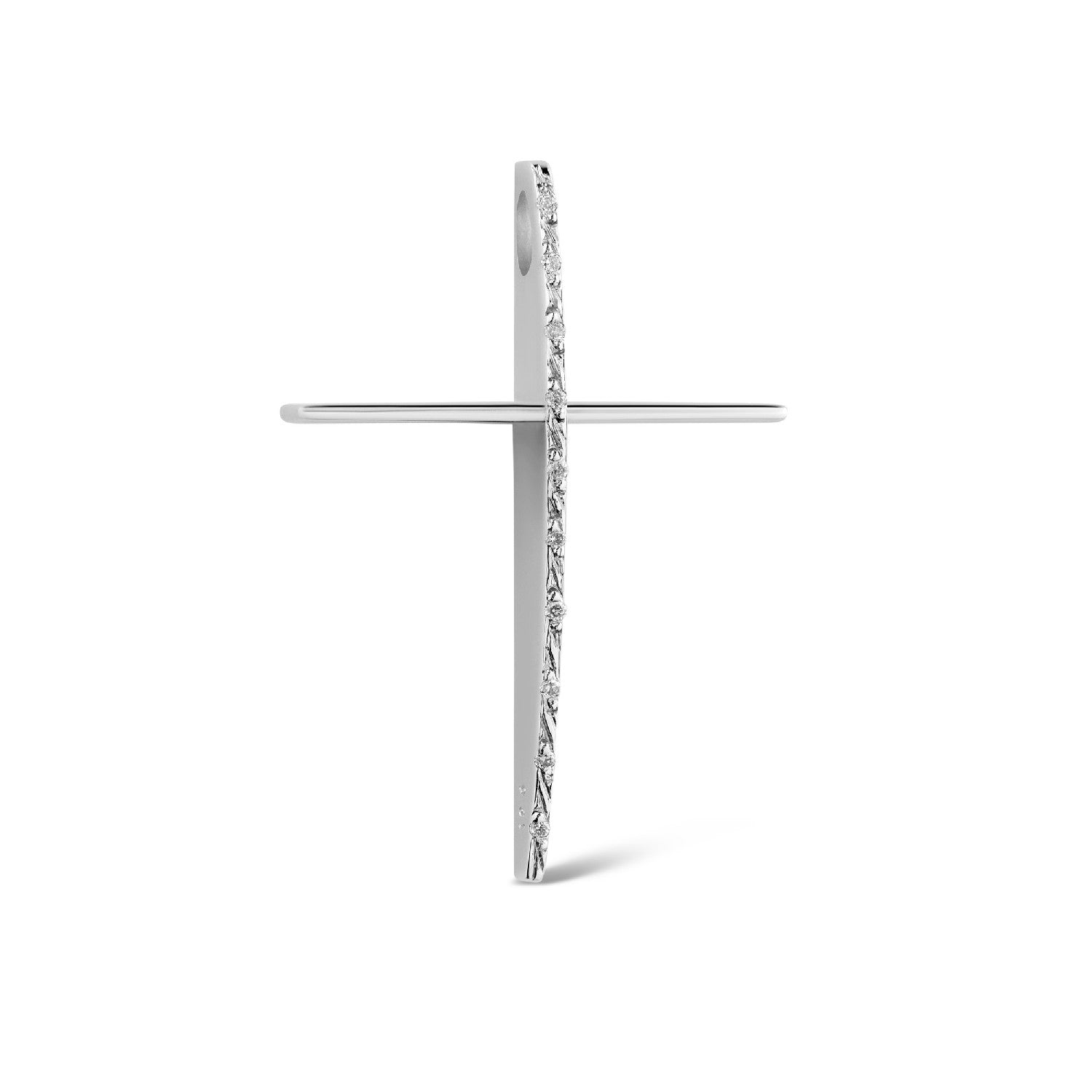 CROSS WHITE GOLD 750 & PRECIOUS STONES - 46672
