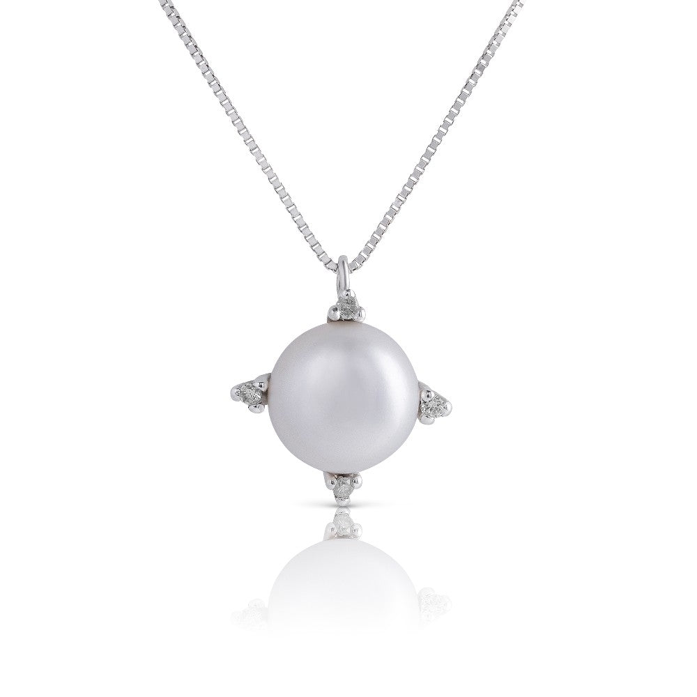 NECKLACE WHITE GOLD 750 & PEARLS - 48261
