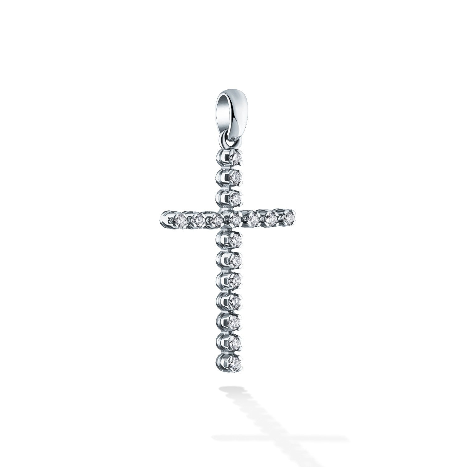 CROSS WHITE GOLD 750 & PRECIOUS STONES - 49879