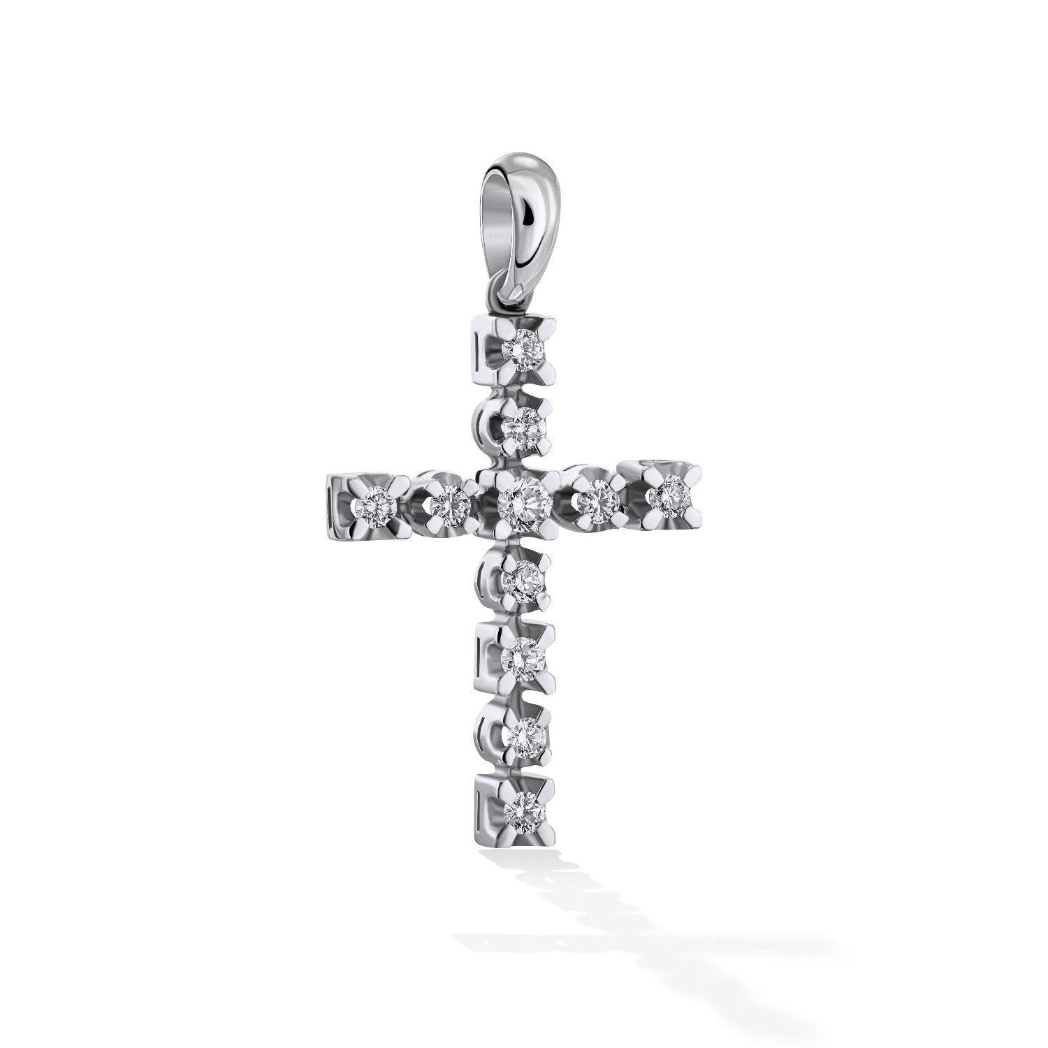 CROSS WHITE GOLD 750 & PRECIOUS STONES - 49880