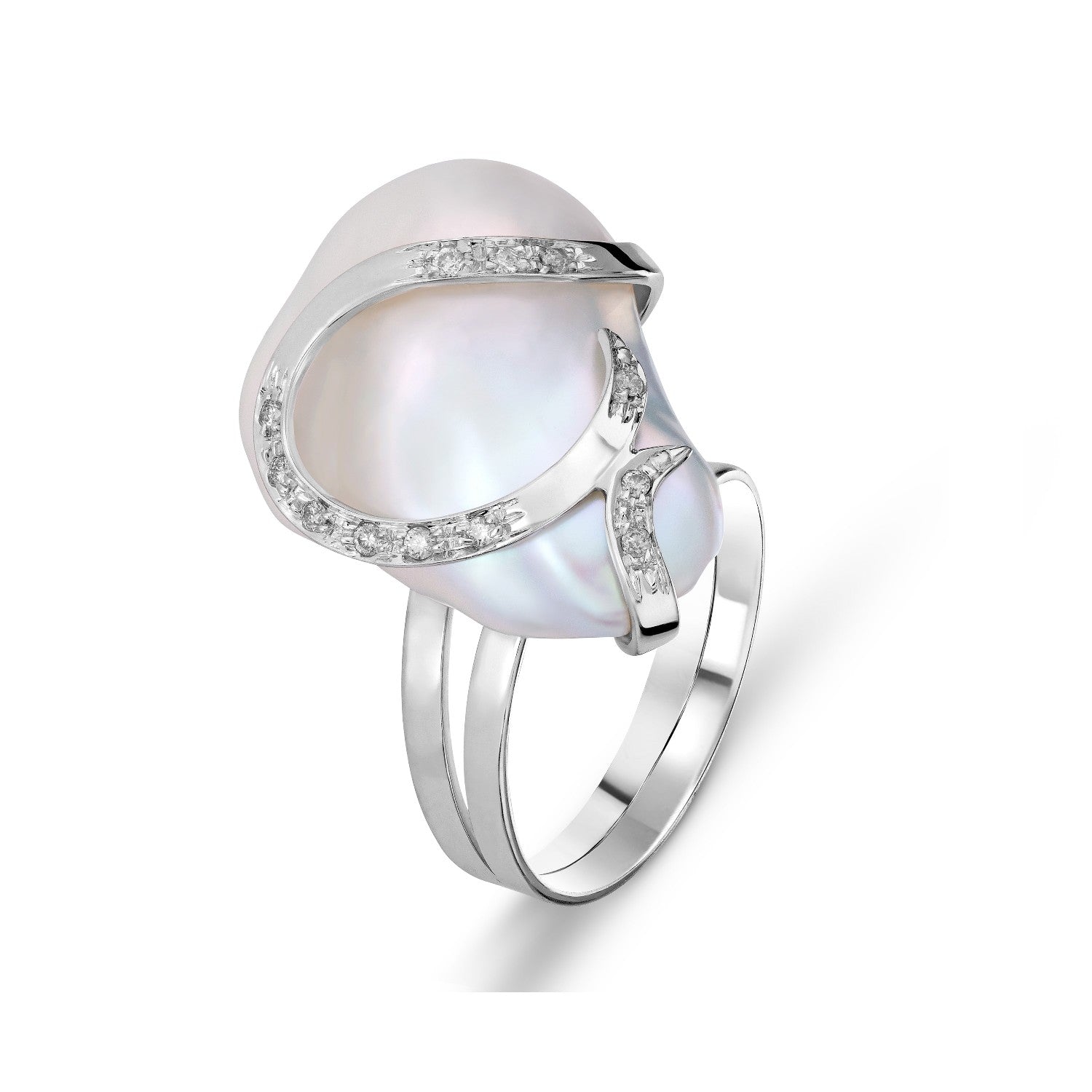 RING WHITE GOLD 750 & PEARLS - 50935