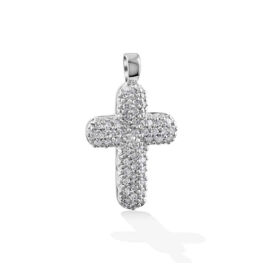 CROSS WHITE GOLD 750 & PRECIOUS STONES - 53187