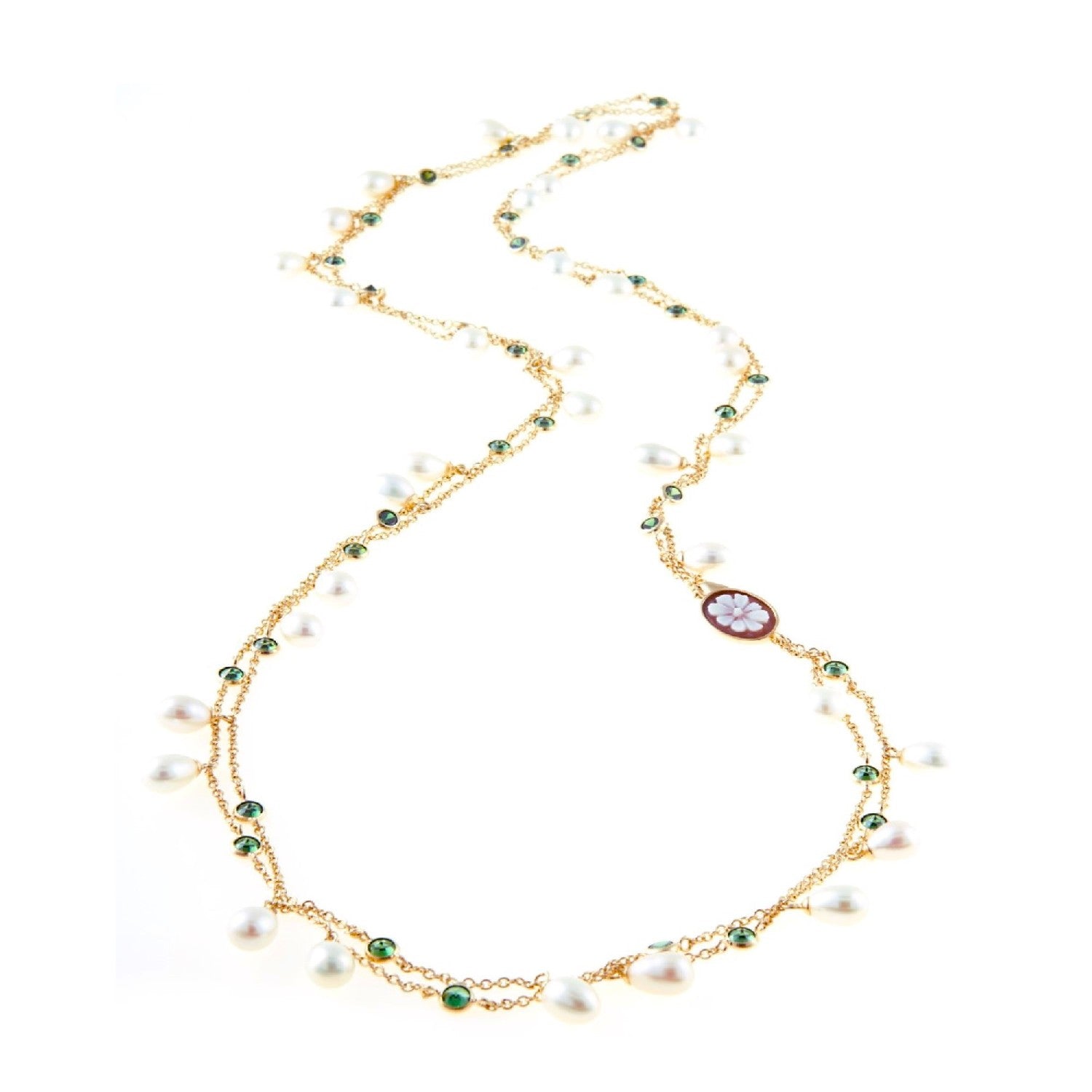 NECKLACE SILVER 925 & SYNTHETIC STONES - 53494