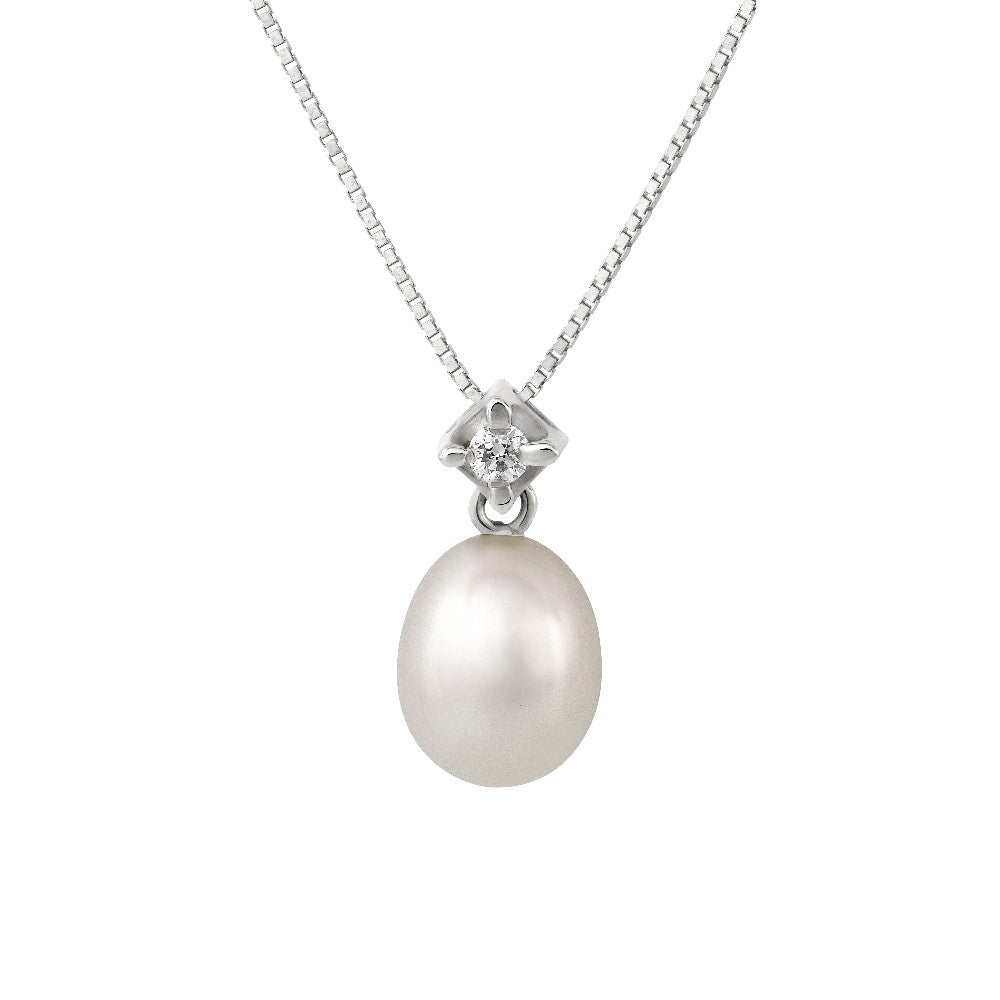 NECKLACE WHITE GOLD 750 & PEARLS - 54798