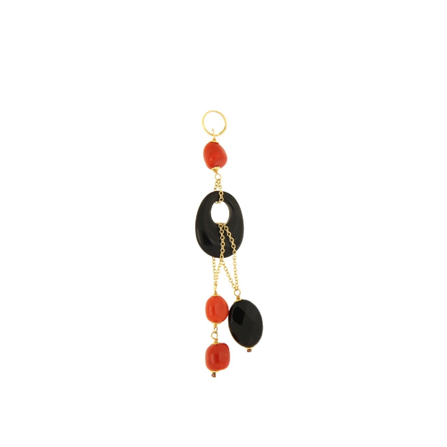 PENDANT GOLD Κ18 & SEMIPRECIOUS STONES - 57360