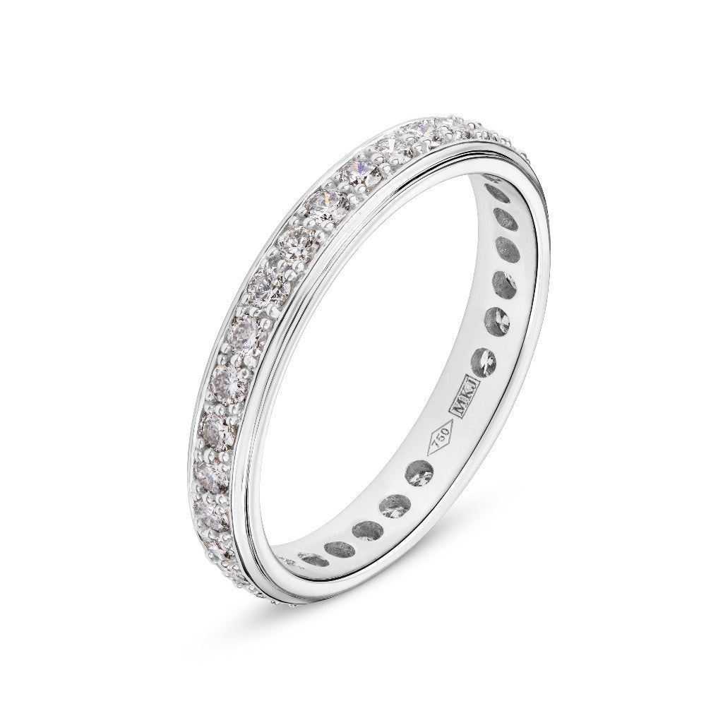 RING WHITE GOLD 750 & PRECIOUS STONES - 58735