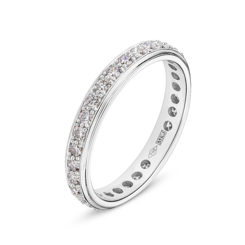 RING WHITE GOLD 750 & PRECIOUS STONES - 58735