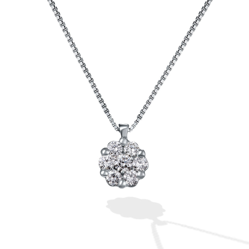 NECKLACE WHITE GOLD 750 & PRECIOUS STONES - 61396