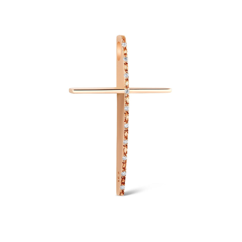 CROSS PINK GOLD 750 & PRECIOUS STONES - 62308