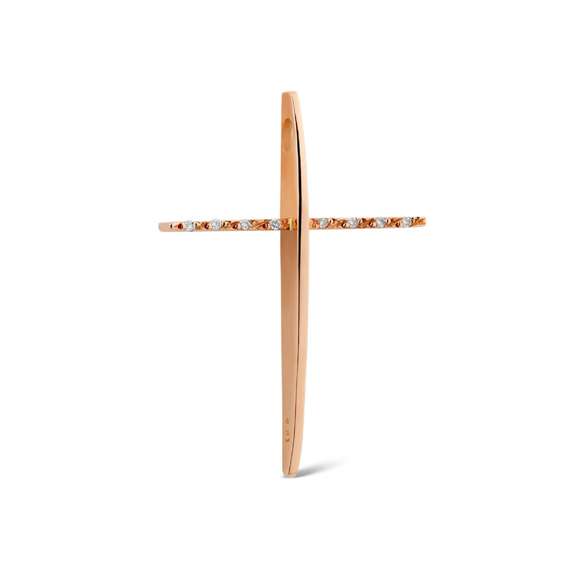 CROSS PINK GOLD 750 & PRECIOUS STONES - 63961