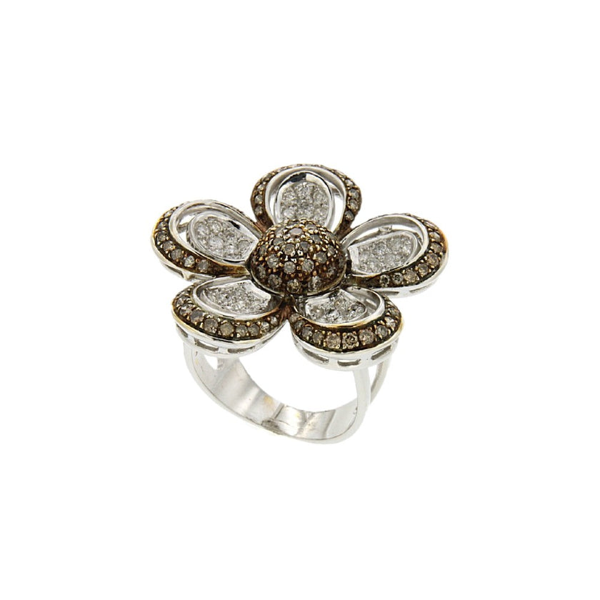 RING WHITE GOLD 750 & PRECIOUS STONES - 64222