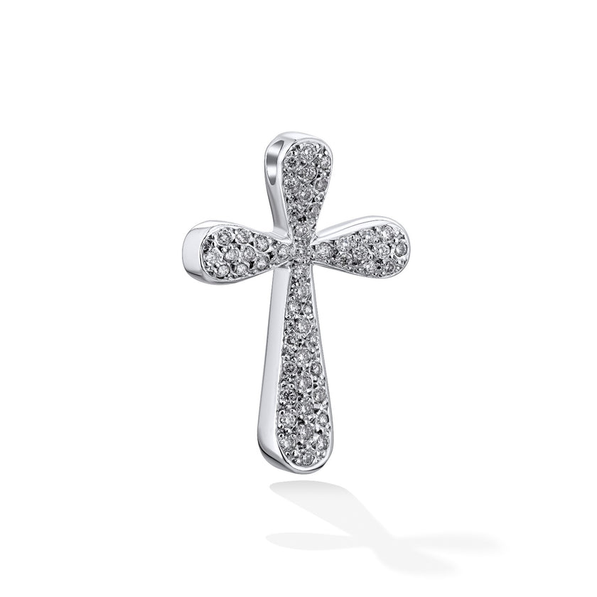 CROSS WHITE GOLD 750 & PRECIOUS STONES - 64325