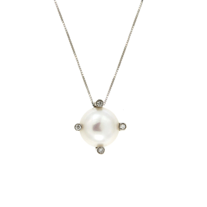 NECKLACE WHITE GOLD 750 & PEARL - 6470