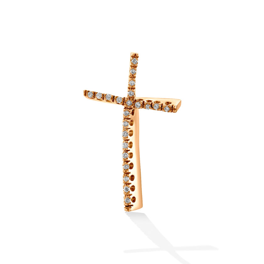 CROSS PINK GOLD 750 & PRECIOUS STONES - 67591