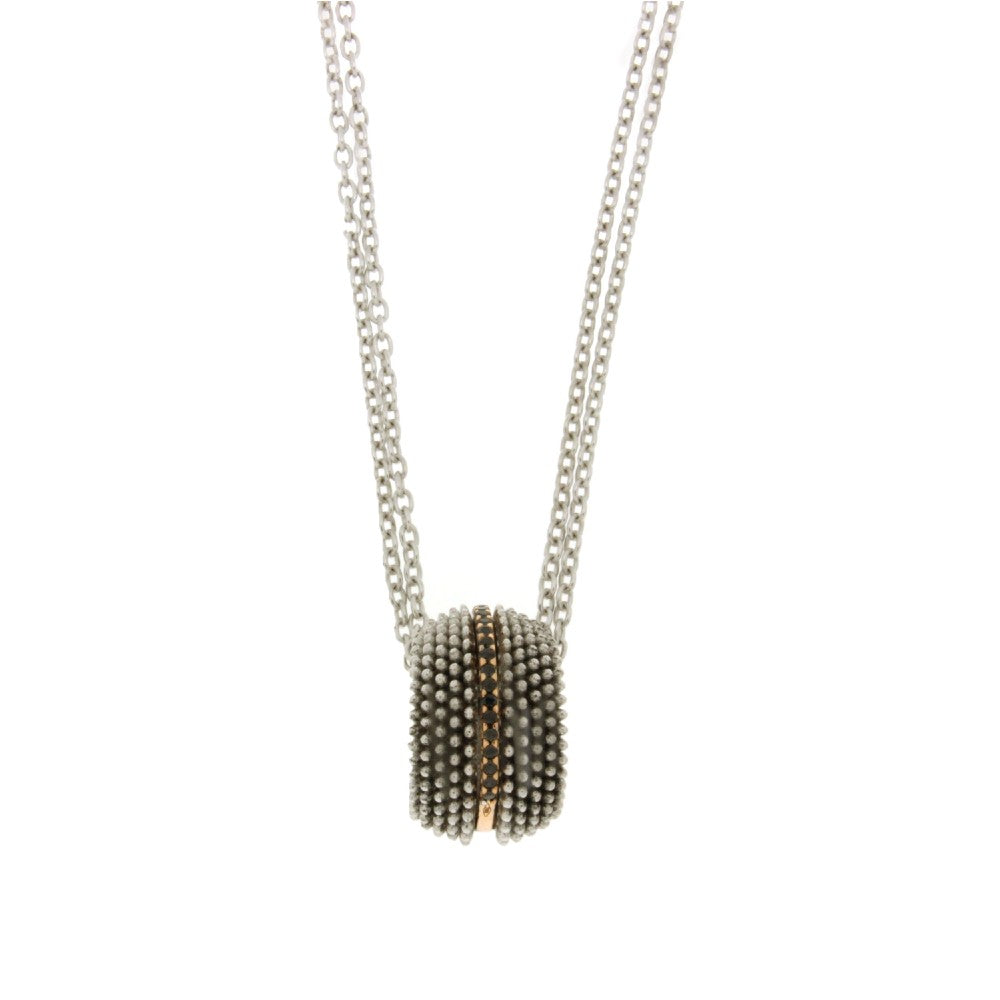 NECKLACE YELLOW & WHITE SILVER 925 & PRECIOUS STONES - 67829