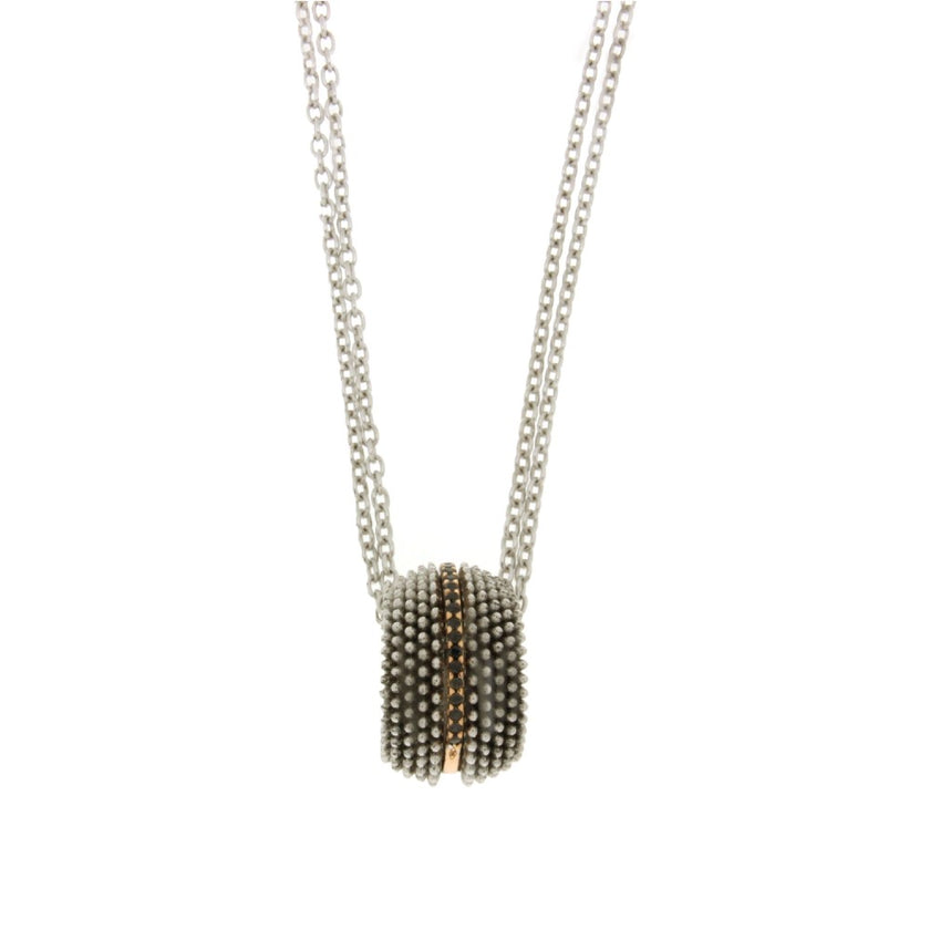 NECKLACE YELLOW & WHITE SILVER 925 & PRECIOUS STONES - 67829