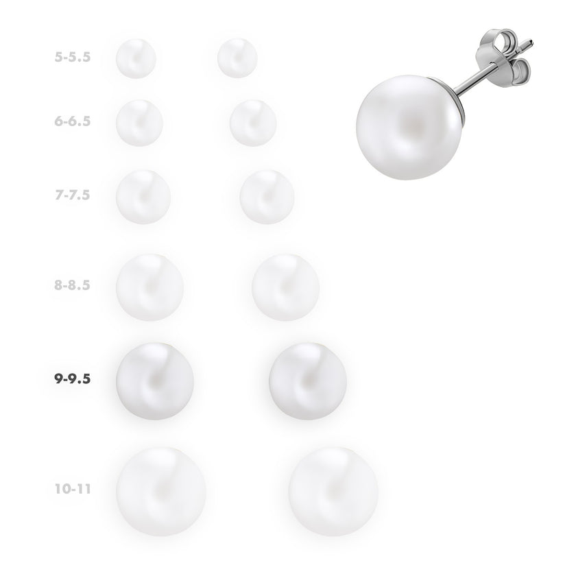 EARRINGS WHITE GOLD 585 & PEARLS - 68628