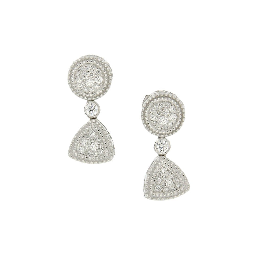 EARRINGS WHITE GOLD 750 & PRECIOUS STONES - 69173