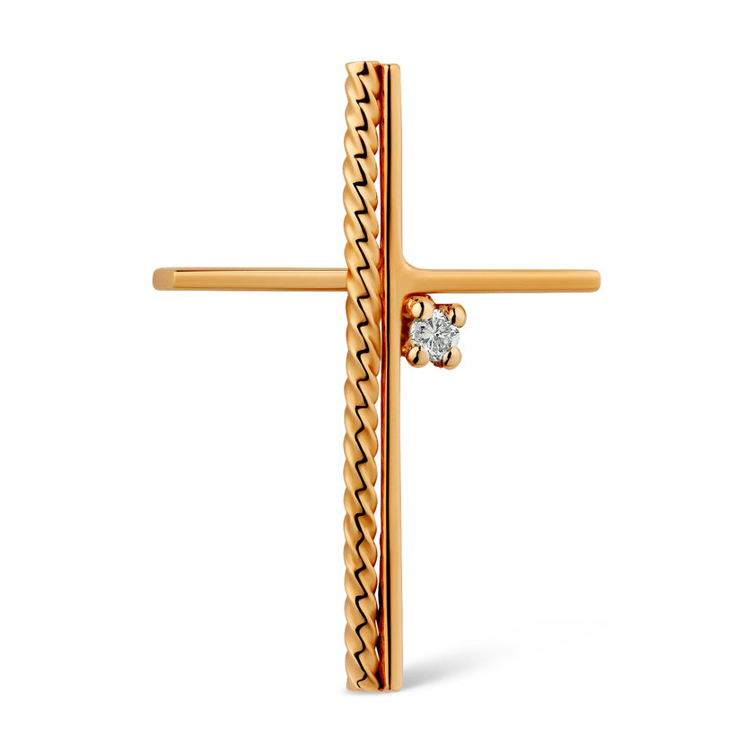 CROSS PINK GOLD 750 & PRECIOUS STONES - 72091