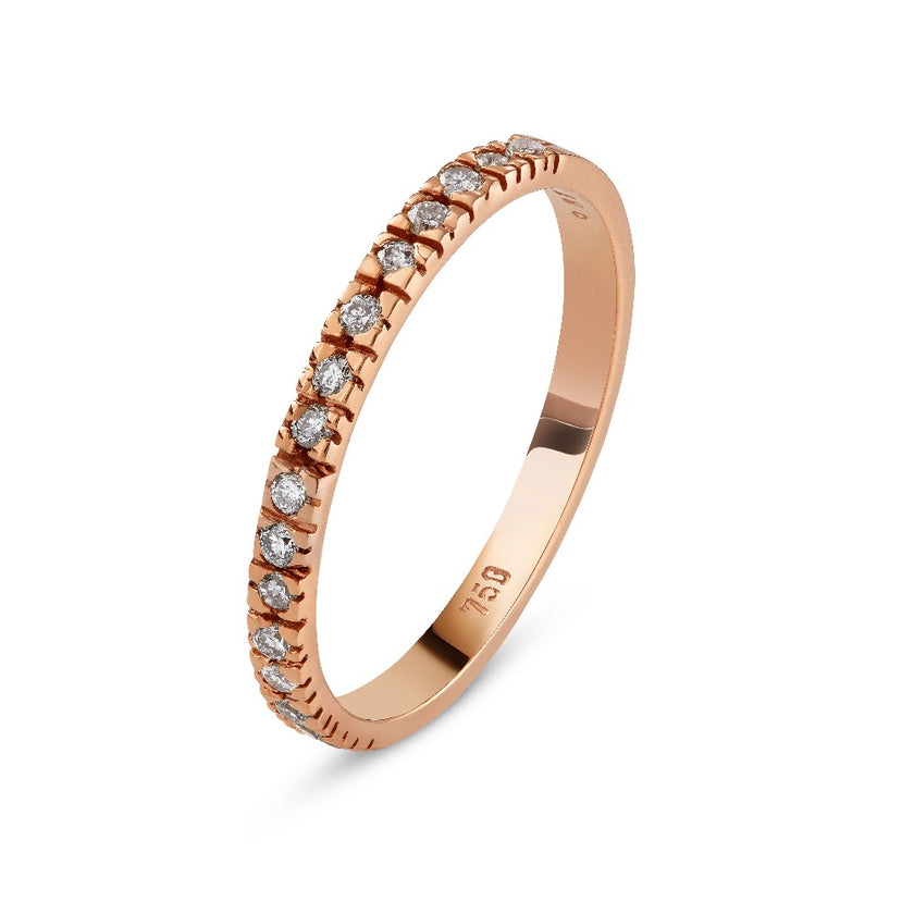 RING PINK GOLD 750 & PRECIOUS STONES - 73100
