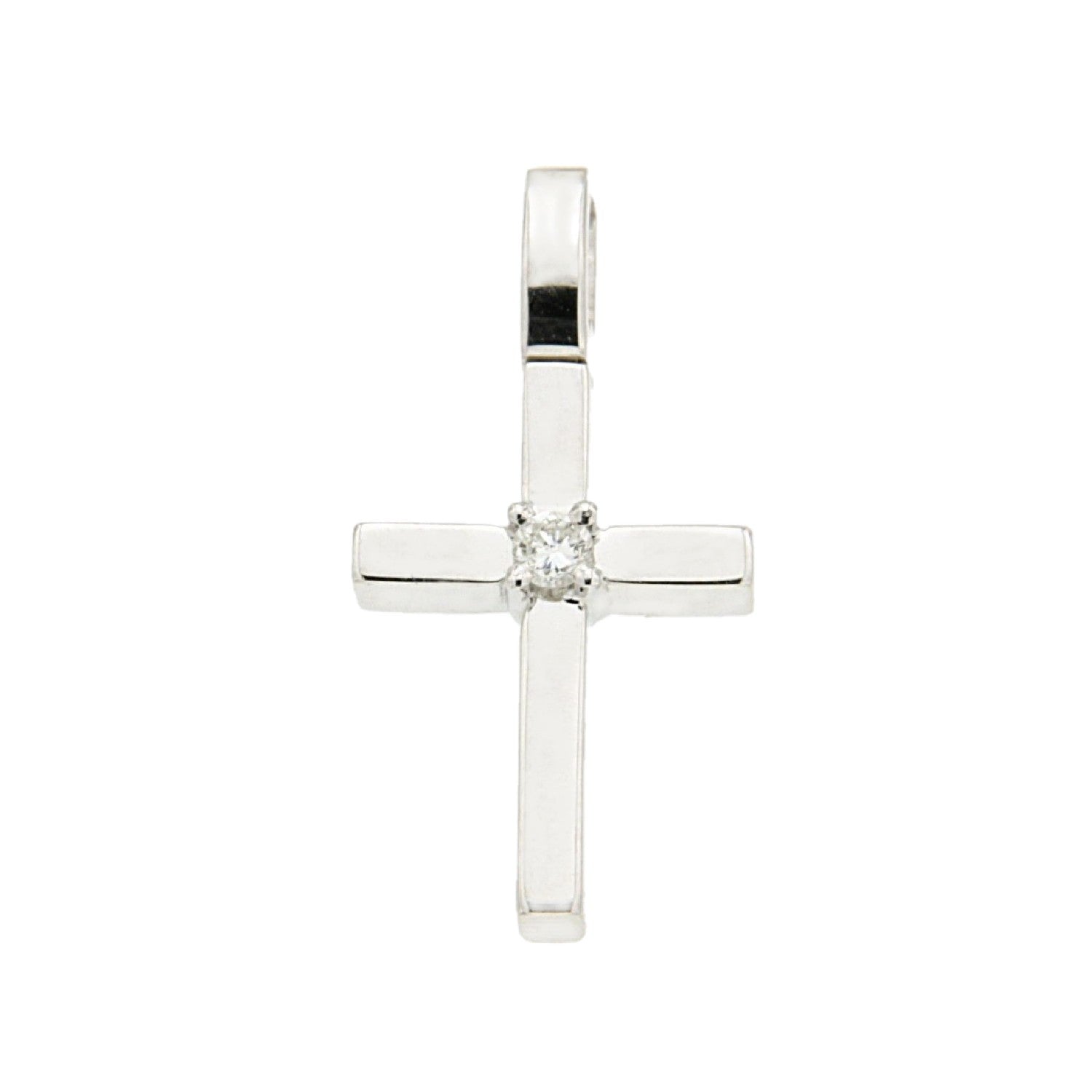 CROSS WHITE GOLD 750 & PRECIOUS STONES - 73162